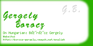 gergely borocz business card