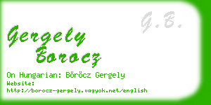 gergely borocz business card